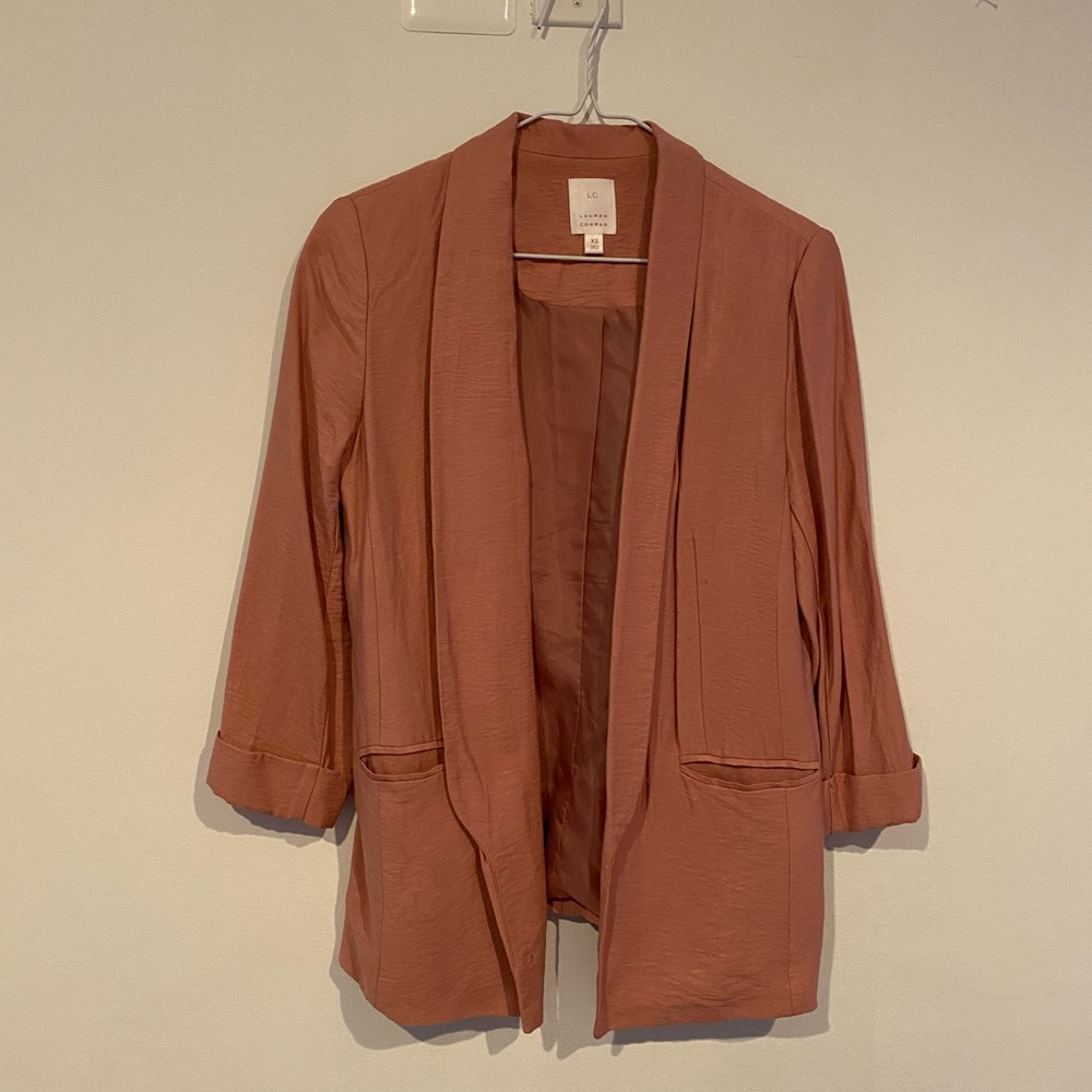 Lauren Conrad Pink Boyfriend Blazer
